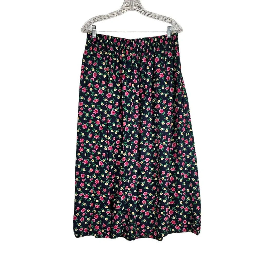 Appleseeds Vintage Floral Skirt with Pockets